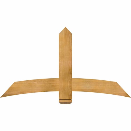 Ekena Millwork Bellingham Rough Sawn Timber Gable Bracket, Western Red Cedar, 60"W x 32"H x 2"D x 6"F, 13/12 Pitch GBW060X32X0206BEL00RWR
